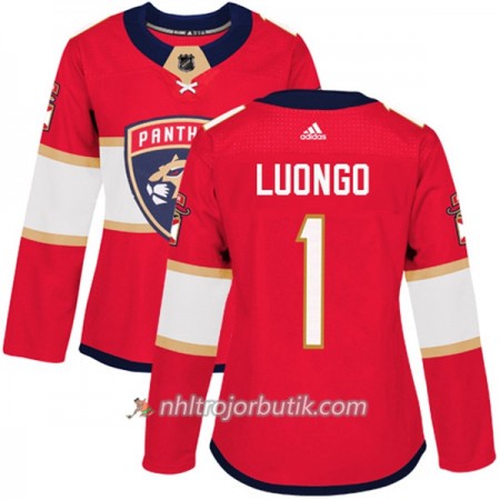 Dame Ishockey Florida Panthers Tröja Roberto Luongo 1 Adidas 2017-2018 Röd Authentic